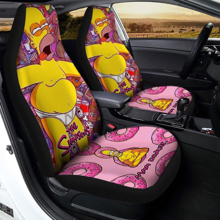 Homer The Simpson Donut Car Seat Covers - Customforcars - 2