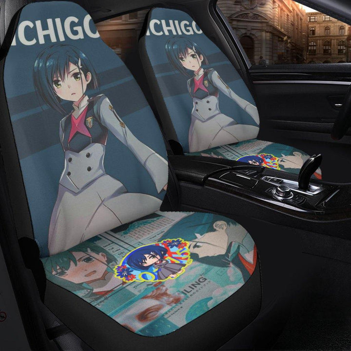 Ichigo Darling In The Franxx Anime Car Seat Covers Fan Gift - Customforcars - 3