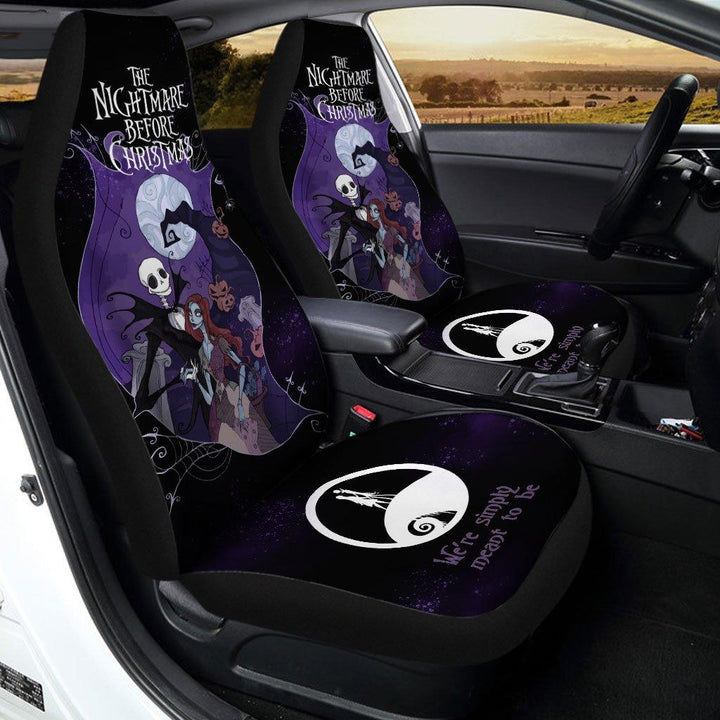 Happy Jack & Sally In Moonlight Nightmare Before Christmas Car Seat Covers - Customforcars - 2