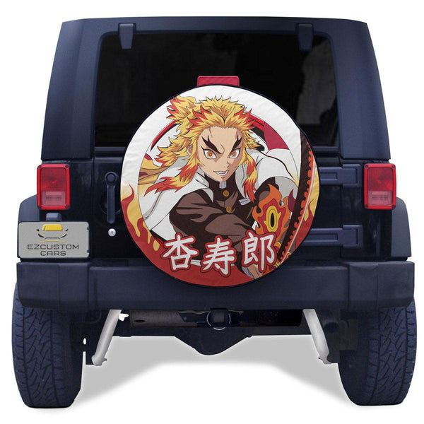 Kyojuro Rengoku Spare Tire Cover Custom Demon Slayer Anime Car Accessories - EzCustomcar - 1