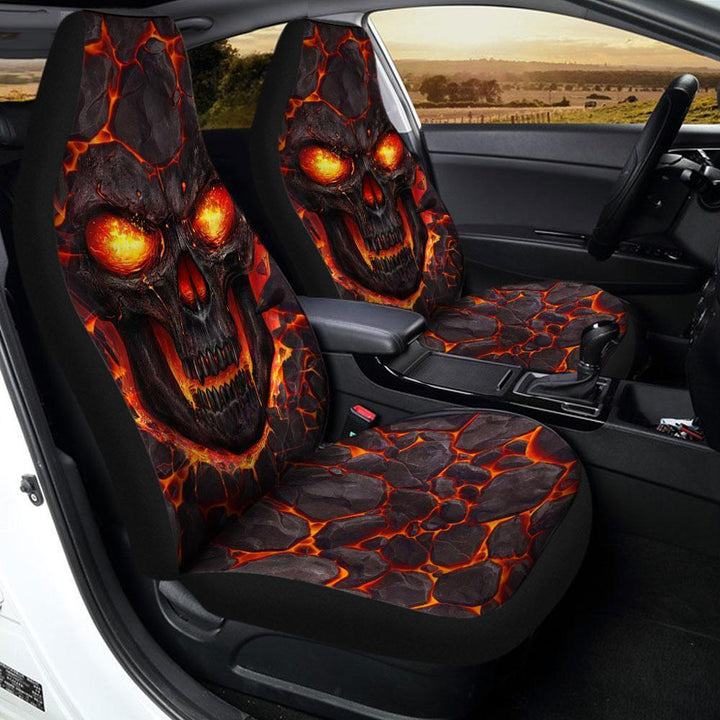 Lava Skull Car Seat Covers - Customforcars - 2