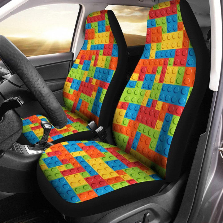 Lego Pattern Car Seat Covers Set Of 2ezcustomcar.com-1