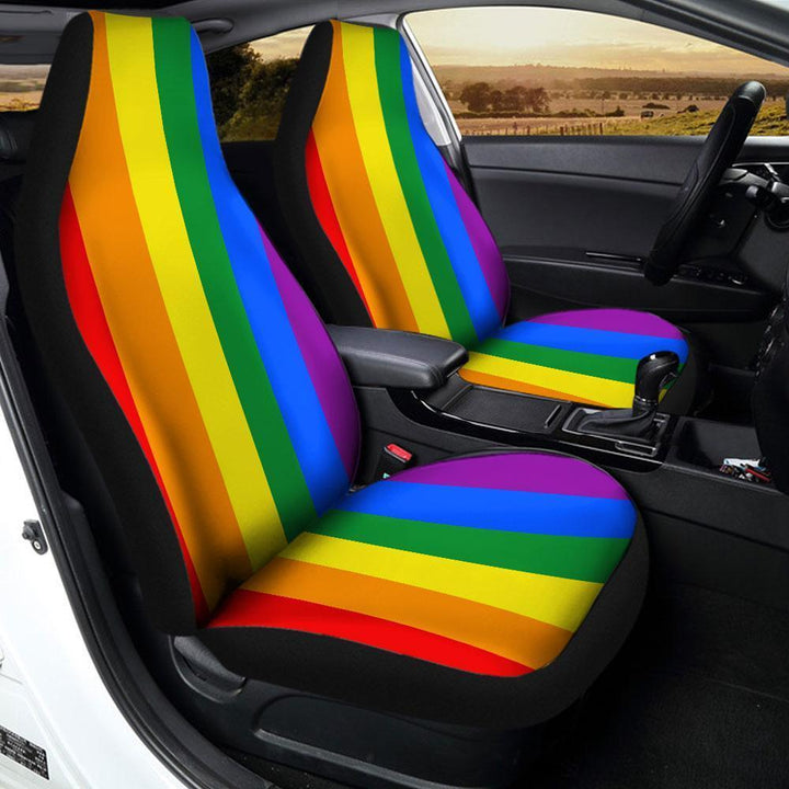 LGBT Rainbow Car Seat Covers - Customforcars - 2