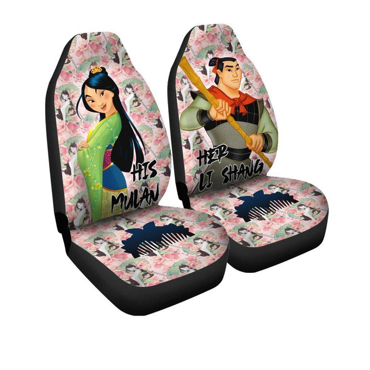 Li Shang and Mulan Car Seat Covers The Best Valentine's Day Giftsezcustomcar.com-1