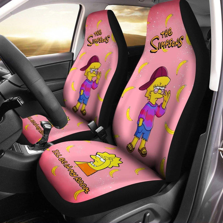 Lisa The Simpson Hippie Car Seat Coversezcustomcar.com-1