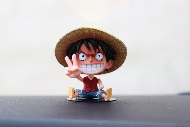 Luffy x Zoro One Piece Chibi Figure Car Dashboard Ornament Decoration Anime Car Accessories - EzCustomcar - 5