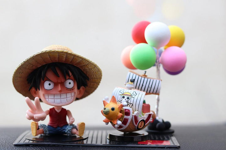 Luffy x Zoro One Piece Chibi Figure Car Dashboard Ornament Decoration Anime Car Accessories - EzCustomcar - 1