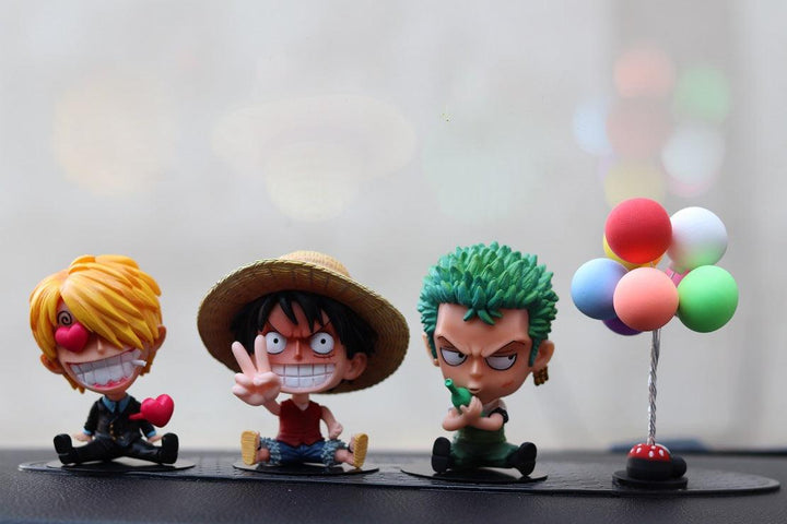 Luffy x Zoro One Piece Chibi Figure Car Dashboard Ornament Decoration Anime Car Accessories - EzCustomcar - 6