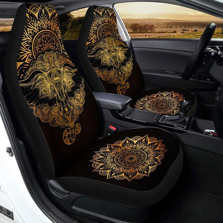Luxury Gold Mandala Elephan Car Seat Covers - Customforcars - 3
