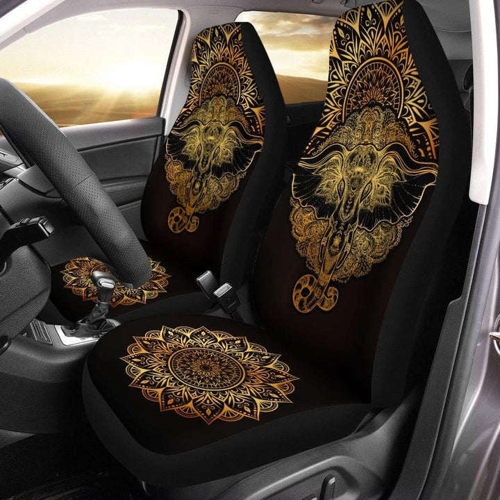 Luxury Gold Mandala Elephan Car Seat Covers - Customforcars - 2