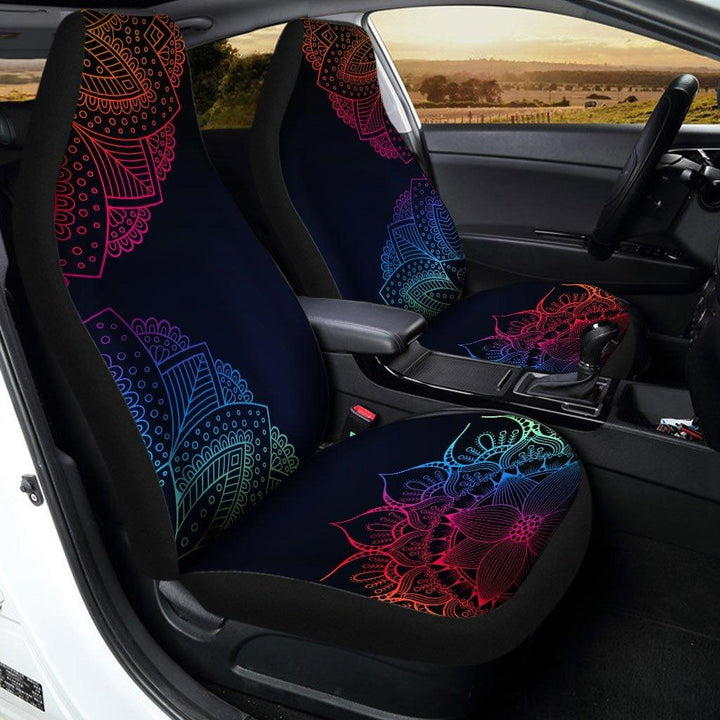 Mandala Texture Car Seat Covers - Customforcars - 3