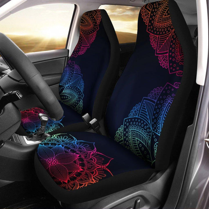 Mandala Texture Car Seat Covers - Customforcars - 2