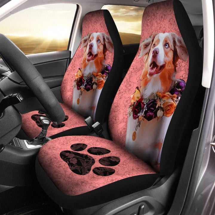 Mixed Breed Dog Custom Car Seat Covers Set Of 2ezcustomcar.com-1