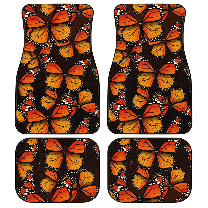 Monarch Butterfly Car Floor Mats Custom Pattern-ezcustomcar-1