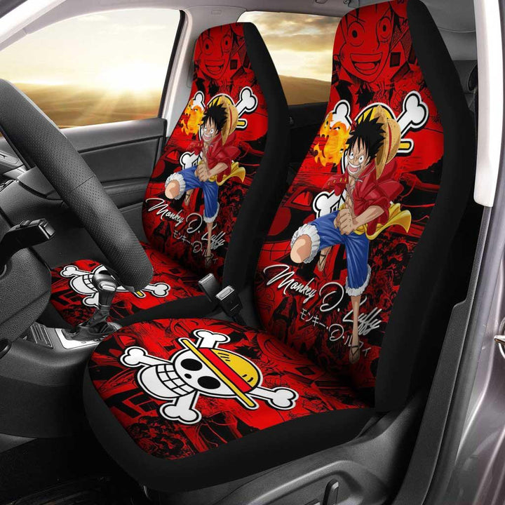 Monkey D. Luffy Car Seat Covers Custom One Piece Anime - Customforcars - 2