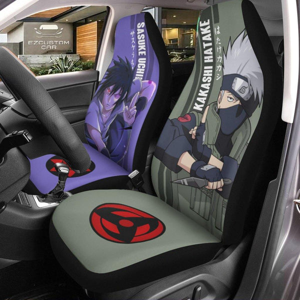 Kakashi and Sasuke  Car Seat Covers Custom Anime Car Decor Naruto Animeezcustomcar.com-1