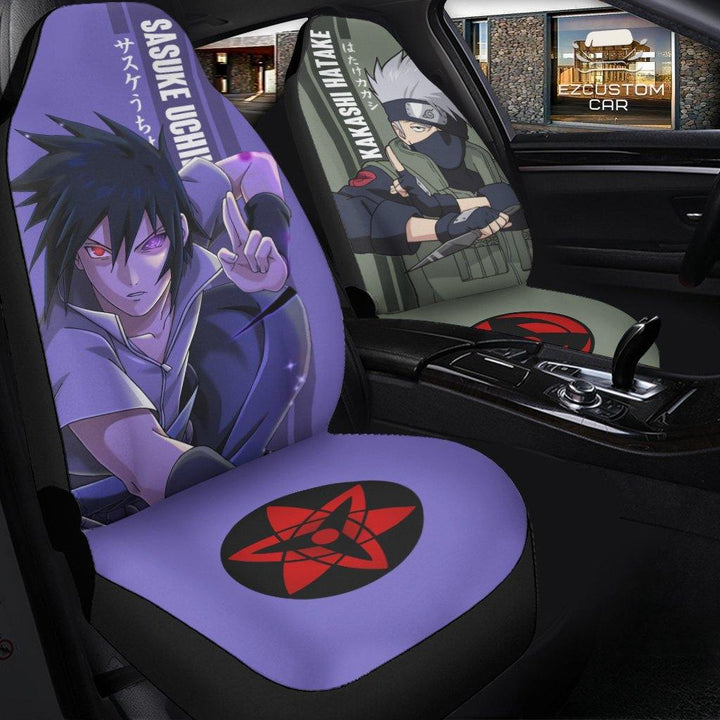 Kakashi and Sasuke Car Seat Covers Custom Car Accessories Naruto Anime - Customforcars - 3