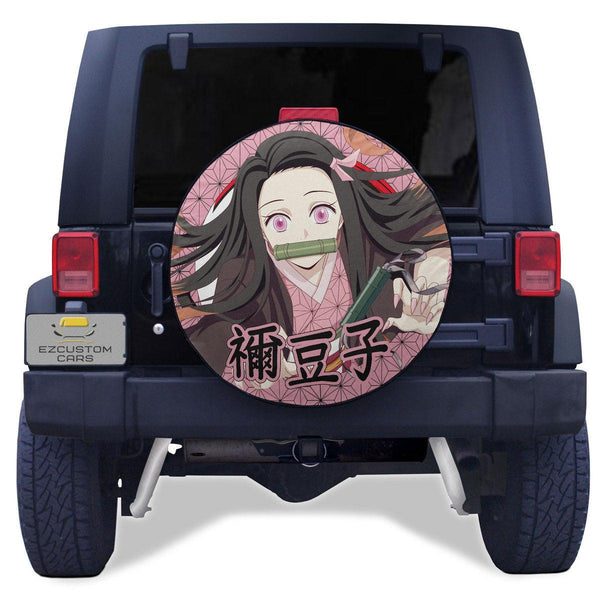 Nezuko Kamado Spare Tire Cover Custom Demon Slayer Anime Car Accessories - EzCustomcar - 1