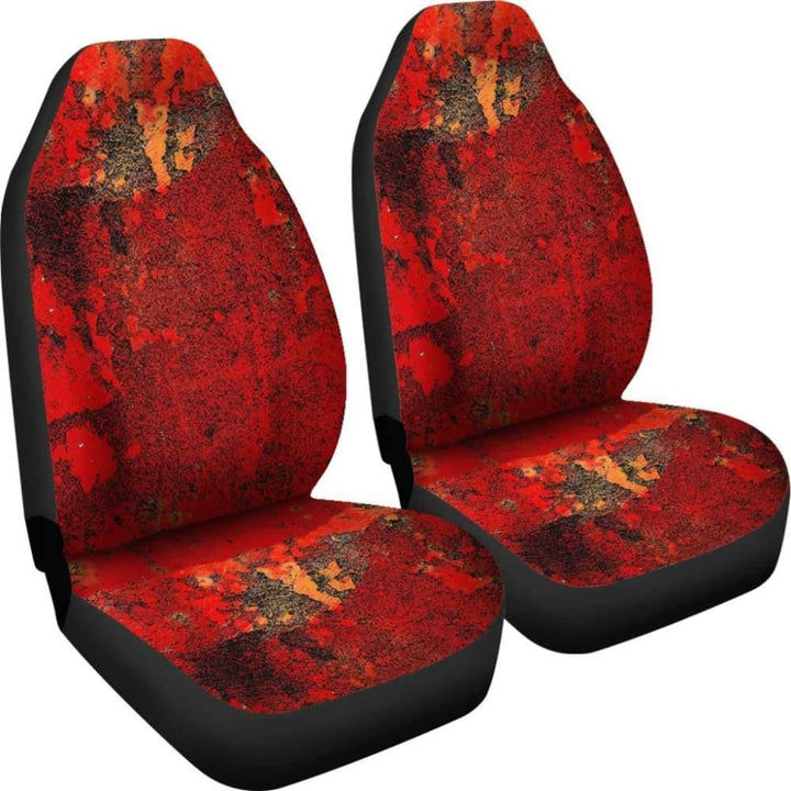 Orange Grunge Art Car Seat Covers - Customforcars - 2