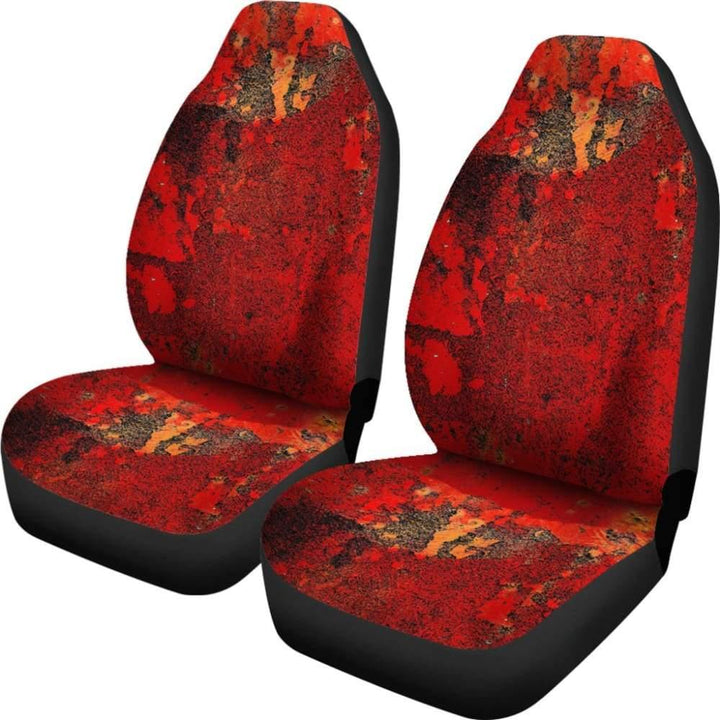 Orange Grunge Art Car Seat Covers - Customforcars - 4