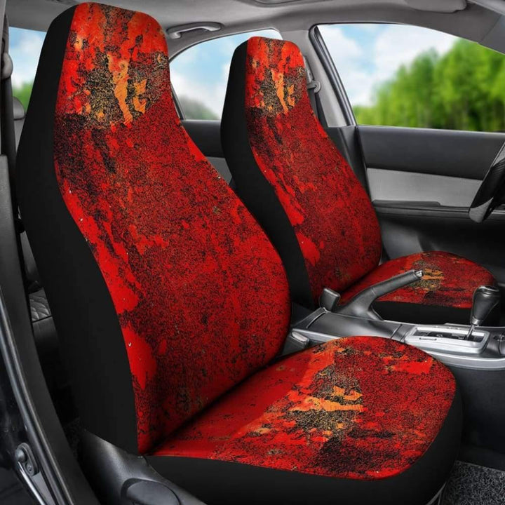 Orange Grunge Art Car Seat Covers - Customforcars - 3