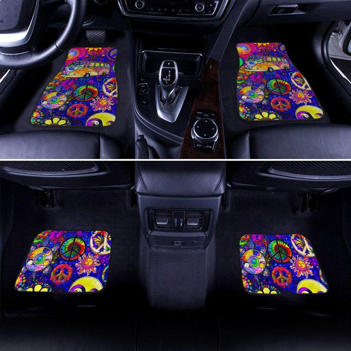 Peace Hippie Pattern Car Floor Mats-ezcustomcar-12