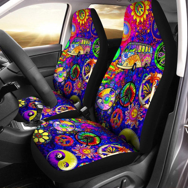 Peace Pattern Color Car Seat Coversezcustomcar.com-1