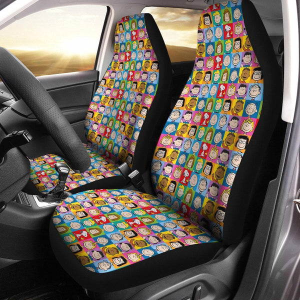 Peanuts Back to School Car Seat Covers Set Of 2ezcustomcar.com-1