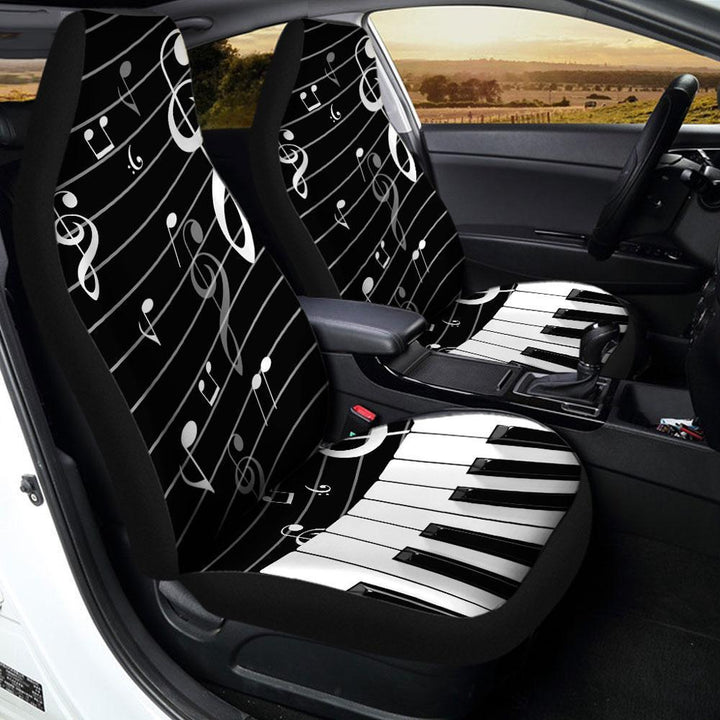 Piano Note Music Car Seat Covers Set Of 2 - Customforcars - 2