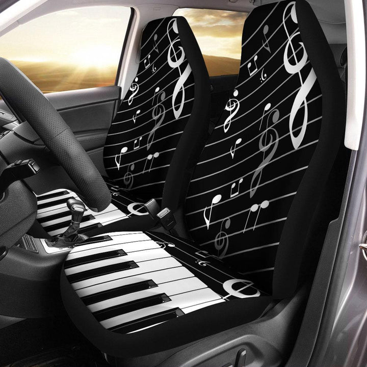 Piano Note Music Car Seat Covers Set Of 2ezcustomcar.com-1