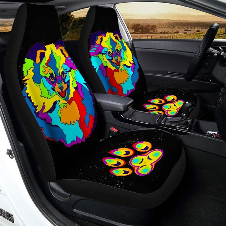 Pomeranian Abstract Custom Car Seat Covers - Customforcars - 2