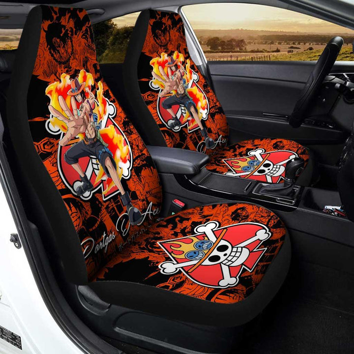 Portgas D. Ace Car Seat Covers Custom One Piece Anime - Customforcars - 3