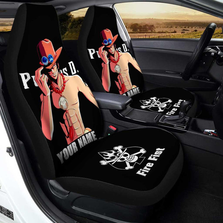Portgas D. Ace Personalized Car Seat Covers Custom One Piece Anime - Customforcars - 3