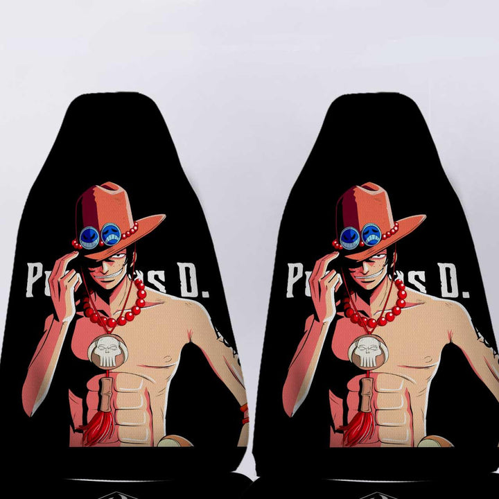 Portgas D. Ace Personalized Car Seat Covers Custom One Piece Anime - Customforcars - 4
