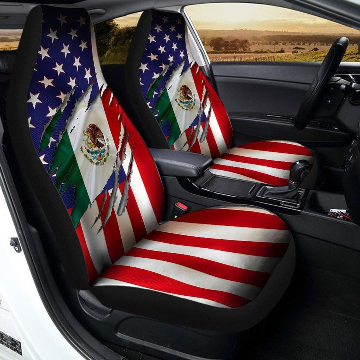 Proud Mexican American Car Seat Covers - Customforcars - 3