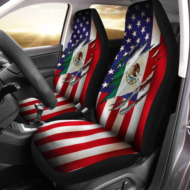 Proud Mexican American Car Seat Covers - Customforcars - 2