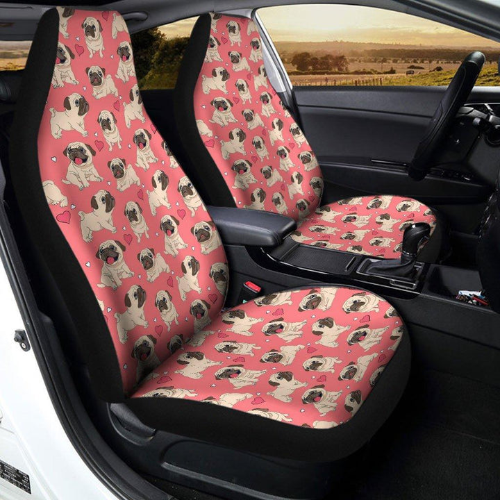 Pug Car Seat Covers Funny Custom For Girl - Customforcars - 3