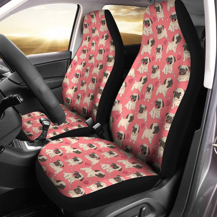 Pug Car Seat Covers Funny Custom For Girl - Customforcars - 2