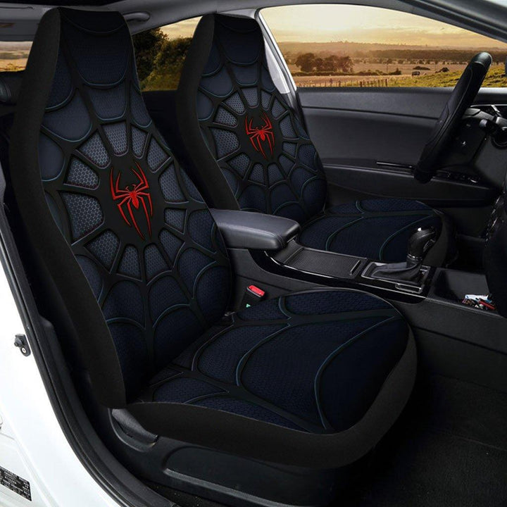 Red Spider Web Custom Car Seat Covers - Customforcars - 3