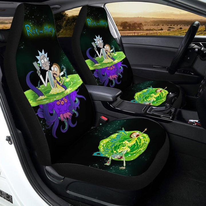 Monster Rick and Morty Car Seat Covers - Customforcars - 2