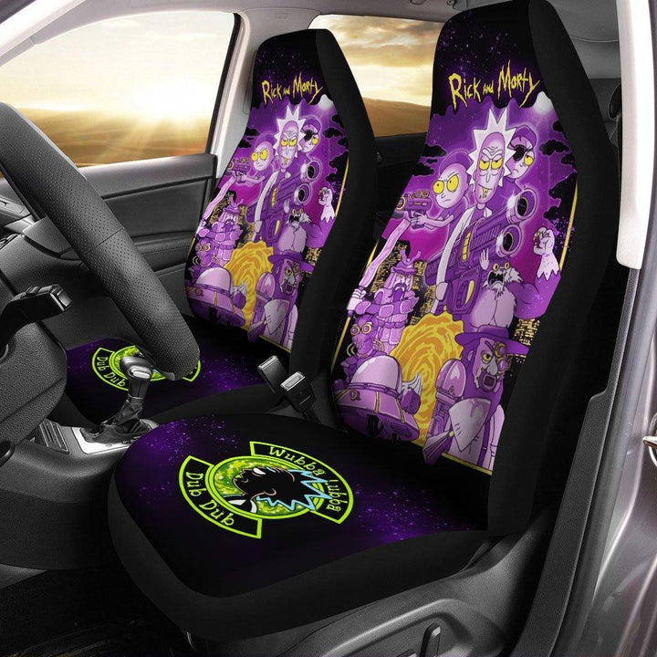 Rick and Morty In Purple Custom Car Seat Coversezcustomcar.com-1