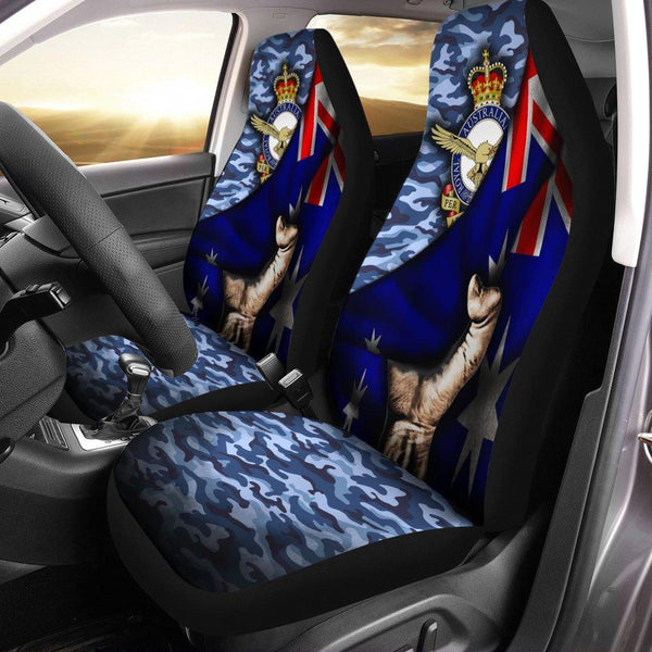 Royal Australian Air Force Behind Flag Car Seat Covers Set Of 2ezcustomcar.com-1