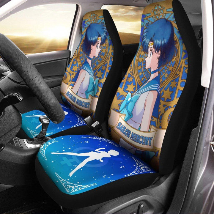 Sailor Mercury Car Seat Covers Sailor Moon Anime - Customforcars - 2