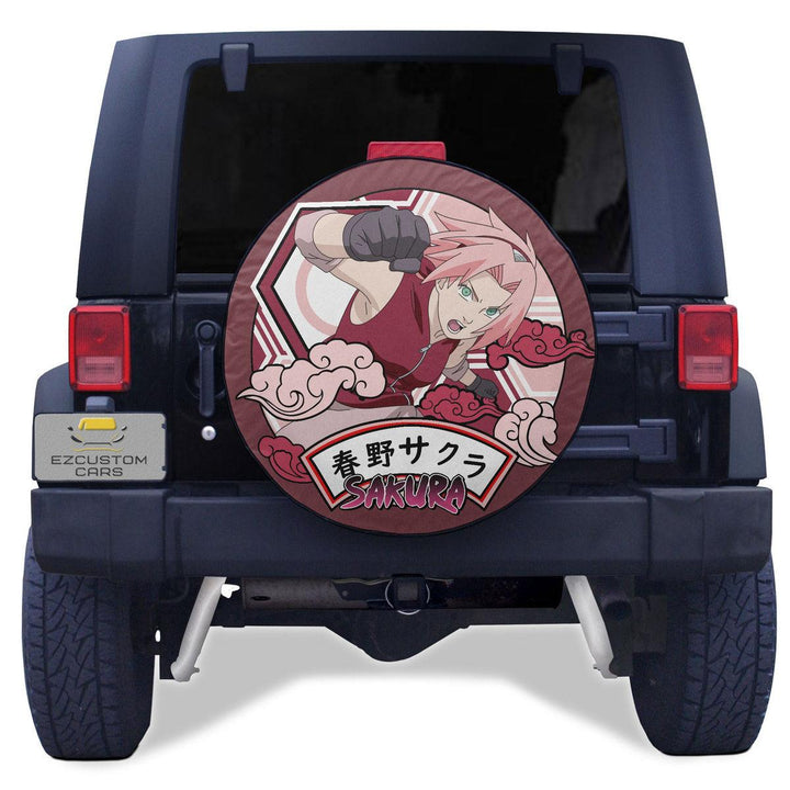 Haruno Sakura Spare Tire Cover Custom Naruto Anime Car Accessories - EzCustomcar - 4