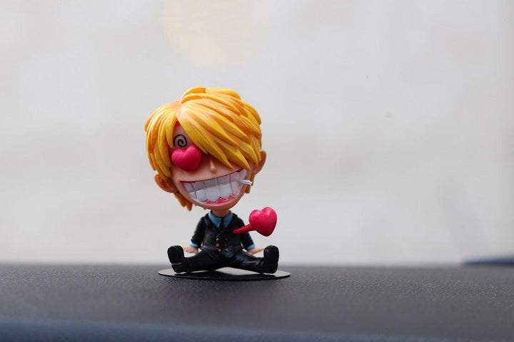 Luffy x Zoro One Piece Chibi Figure Car Dashboard Ornament Decoration Anime Car Accessories - EzCustomcar - 7