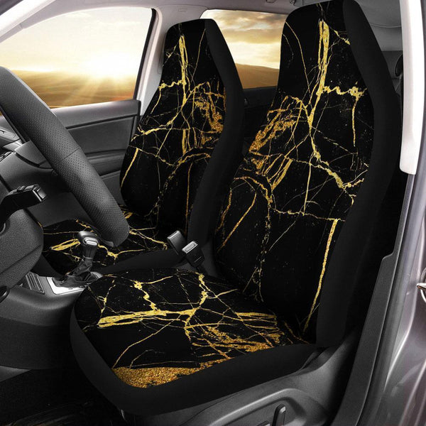 Scratch Marble Print Universal Fit Car Seat Covers Set Of 2ezcustomcar.com-1