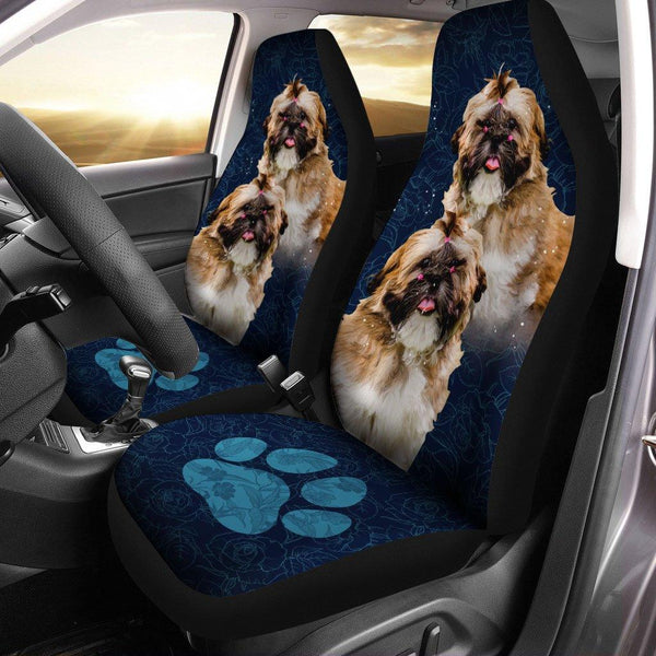 Shih Tzu Dog Custom Car Seat Covers Set Of 2ezcustomcar.com-1