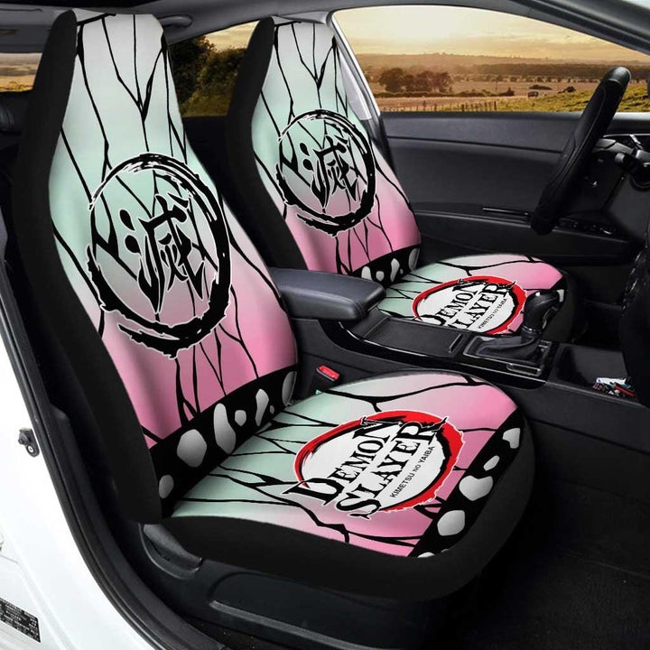 Shinobu Kocho Pattern Demon Slayer Car Seat Covers Custom Kinometsu no Yaiba - Customforcars - 3