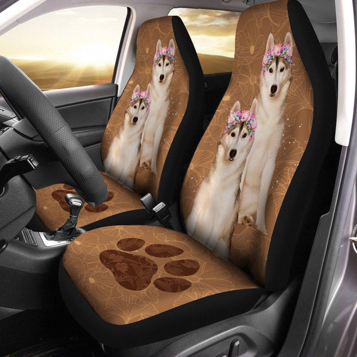Siberian Husky Dog Custom Car Seat Covers Set Of 2 - Customforcars - 2