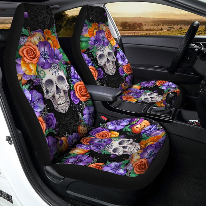Skull Flower Car Seat Cover - Customforcars - 2